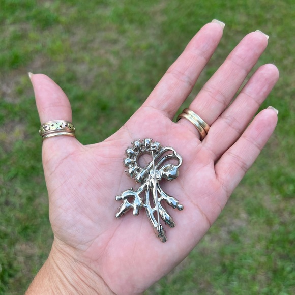 Vintage 1940's Joseph Wiesner Crystal Rhinestone Brooch - Picture 7 of 15